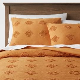 Tufted Diamond Crinkle Duvet Cover amp Sham Set - Threshold Target at Target