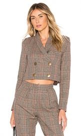 Tularosa Kendra Jacket in Classic Brown Plaid from Revolve com at Revolve