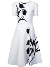 Tulip Intarsia Knit Dress at Carolina Herrera