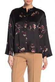 Tulip Print Long Sleeve Silk Blouse by Vince at Nordstrom Rack