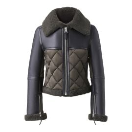 Tulip Quilted sheepskin jacket with shearling trim for ladies US at Mackage