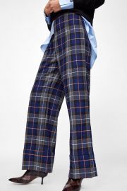 Turned-up Hem Plaid Pants by Zara at Zara