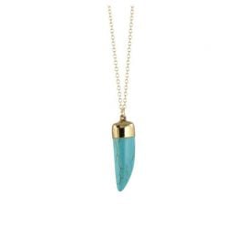 Turquoise Horn Necklace at Peggy Li