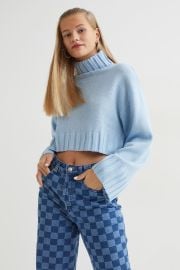 Turtleneck Sweater - Light blue - Ladies  HampM US at H&M