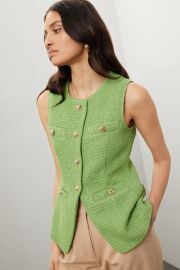 Tweed Buttoned Long Split Jacket by Endless Rose Rent the Runway at Rent the Runway