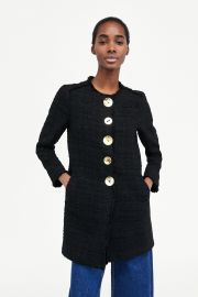 Tweed Coat with Buttons by Zara at Zara