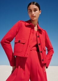 Tweed Crop Jacket MEEM Bright Red at ME+EM