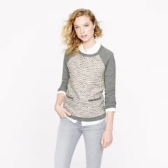 Tweed Front Pullover at J. Crew