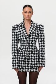 Tweed Houndstooth Suited Blazer Naked Wardrobe at Naked Wardrobe