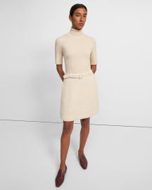 Tweed Knit Combo Dress at Theory