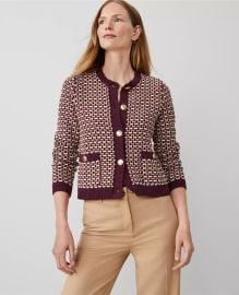 Tweed Stitch Sweater Jacket at Ann Taylor