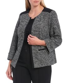 Tweed Yoke Jacket by Kasper at Dillards