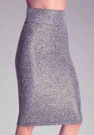 Tweed Zip Midi Skirt at Bebe