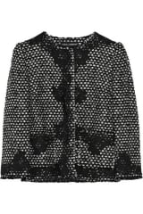 Tweed and lace applique jacket by Dolce and Gabbana at Net A Porter