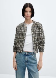 Tweed bomber jacket - Women Mango USA at Mango