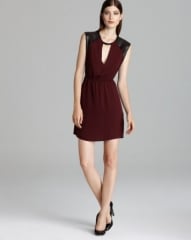 Twelfth Street by Cynthia Vincent Dress - Etched Leather Mini at Bloomingdales