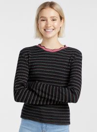 Twik Organic cotton wavy collar ribbed tee at Simons