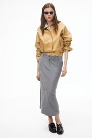 Twill Pencil Skirt - Gray melange - Ladies HampM US at H&M