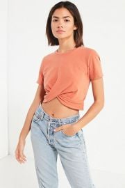 Twist Front Cropped Tee by Urban Outfitters at Urban Outfitters