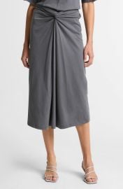 Twist Front Midi Skirt at Nordstrom