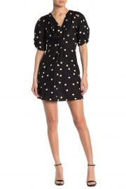 Twist Front Polks Dot Mini Dress at Nordstrom Rack