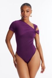 Twist It Up Cut Out Bodysuit - Plum Fashion Nova at Fashion Nova