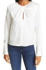 Twist Neck Silk Top by Frame at Nordstrom