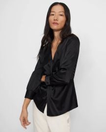 Twist Satin Blouse at Theory