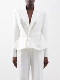 Twist-drape crepe jacket at Matches