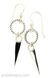 Twisted Circle Warrior Earrings at Arte Designs