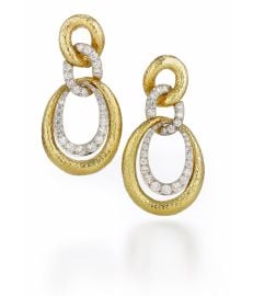 Twisted Double Oval Hoop Madison Earrings David Webb New York at David Webb