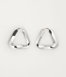 Twisted Triangle Hoop Earrings by Bottega Veneta at Bottega Veneta