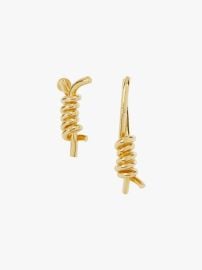 Twisted asymmetrical earring in metal - golden yellow Givenchy US at Givenchy