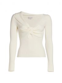 Twistneck Wool Knit Sweater by Alexander McQueen at Saks Fifth Avenue