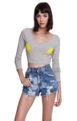 Two Bolts Crop Top at Pacsun