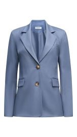 Two-Button Blazer in Seasonless Wool | Powder Blue at Argent