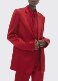 Two Button Satin Blazer at Bergdorf Goodman