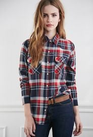 Two-Pocket Plaid Flannel Shirt  Forever 21 - 2000053412 at Forever 21