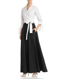 Two-Tone Maxi Wrap Dress by Paule Ka at Bloomingdales