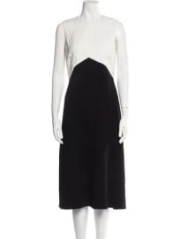 Two-Tone Textured Crepe Dress by Narciso Rodriguez at The Real Real