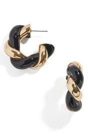 Two-Tone Twisted Hoop Earrings at Nordstrom