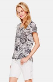 Two by Vince Camuto  Zebra Plains  Linen Jersey Tee at Nordstrom