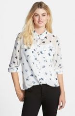 Two by Vince Camuto Print Utility Blouse at Nordstrom