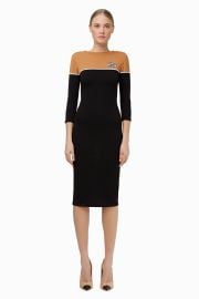 Two-colour knit dress at Elisabetta Franchi