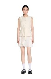 Two-material short dress at Nordstrom