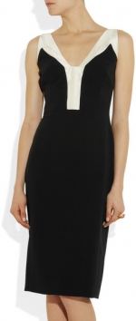 Two tone crepe dress by Antonio Berardi at Net A Porter