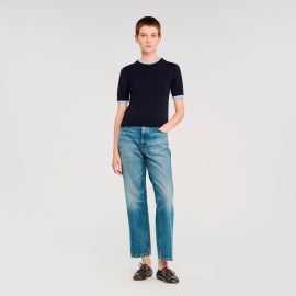 Two-tone cropped sweater in Grey for Women Paris at Sandro