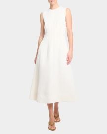 Twp Crewneck Linen Blend Midi Dress at Neiman Marcus