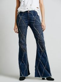 Tyler Pieced Flare Jeans at Free People