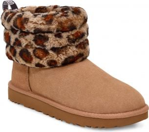 UGG   Mini Fluff Quilted Leopard Print Boot  Women    Nordstrom at Nordstrom